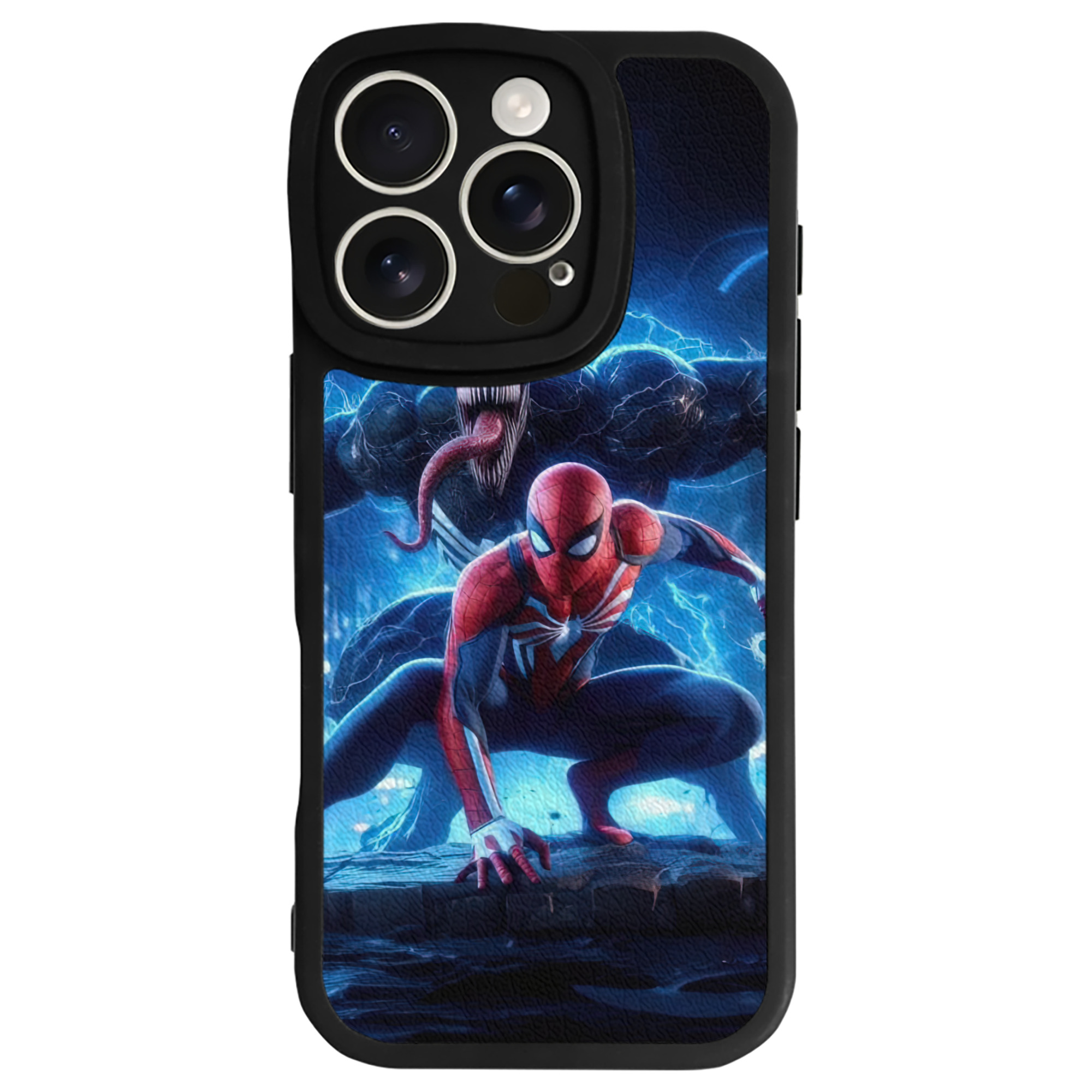 （画像用） Spider Man スパイダーマン 【iPhone 16シリーズ対応】シリコンスマホケース（レザー調） 材質：シリコン